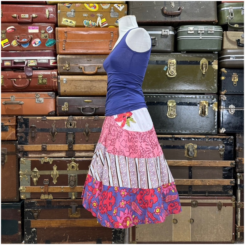 2005 Anthro Patchwork Boho Skirt By Aquarius - image 4